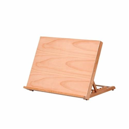 Klappbare Tischstaffelei aus Buchenholz, multifunktional, for Kunst, Malerei, tragbar, verstellbar, Skizze(A2) von GSCLZ