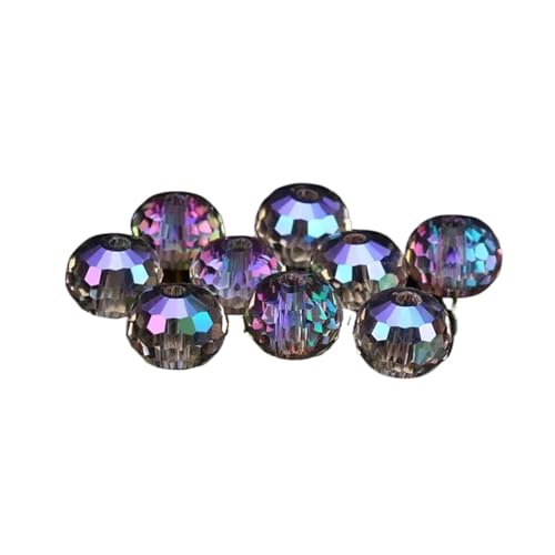 Perlen 6 mm 8 mm 96 Kristallperlen, facettiert, rund, lose Distanzperlen, Strasssteine, for Schmuckherstellung, DIY, Halskette, Armband, Ohrringe Beads (Color : Multi-colored2, Size : 6mm-100pcs) von GSCLZ