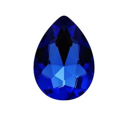 Perlen Wassertropfenförmiges Kristallglas for Aufnähen von Strasssteinen, DIY-Kleidung, Schmuckherstellung, Zubehör Beads (Color : Blue, Size : 6x8mm 50pcs) von GSCLZ