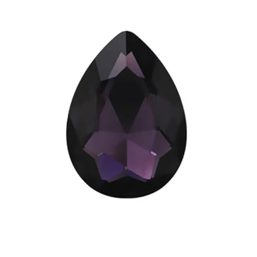 Perlen Wassertropfenförmiges Kristallglas for Aufnähen von Strasssteinen, DIY-Kleidung, Schmuckherstellung, Zubehör Beads (Color : Dark Purple, Size : 10x14mm 50pcs) von GSCLZ