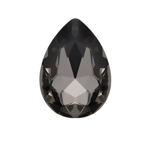 Perlen Wassertropfenförmiges Kristallglas for Aufnähen von Strasssteinen, DIY-Kleidung, Schmuckherstellung, Zubehör Beads (Color : Gray, Size : 7x10mm 50pcs) von GSCLZ