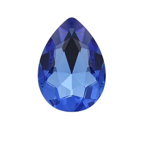 Perlen Wassertropfenförmiges Kristallglas for Aufnähen von Strasssteinen, DIY-Kleidung, Schmuckherstellung, Zubehör Beads (Color : Light Blue, Size : 10x14mm 50pcs) von GSCLZ