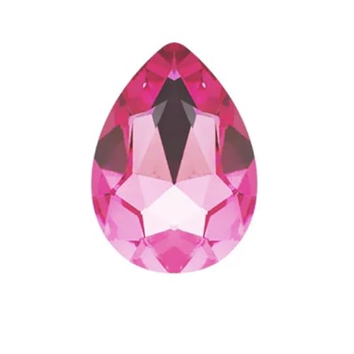 Perlen Wassertropfenförmiges Kristallglas for Aufnähen von Strasssteinen, DIY-Kleidung, Schmuckherstellung, Zubehör Beads (Color : Pink, Size : 10x14mm 50pcs) von GSCLZ
