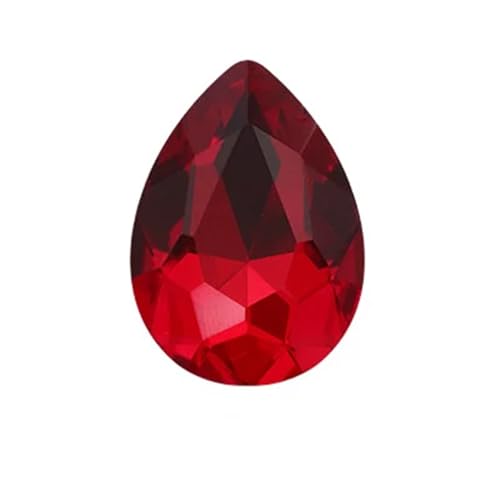 Perlen Wassertropfenförmiges Kristallglas for Aufnähen von Strasssteinen, DIY-Kleidung, Schmuckherstellung, Zubehör Beads (Color : Red, Size : 18x25mm 10pcs) von GSCLZ