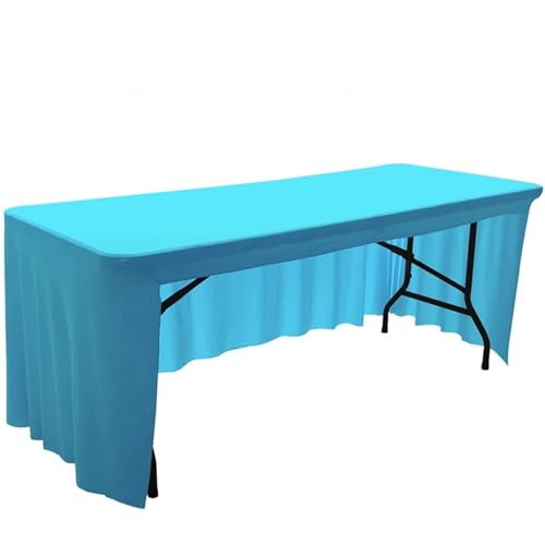 Tischröcke Spandex-Stretch-Tischdecke, 1,8 m bis 2,4 m, elastische Tischdecke for Hotel, Bankett, Hochzeit, Party, Tischdekoration, weißer Tischrock Für Hochzeit, Ggeburtstag (Color : Lake Blue, Siz Tischröcke Spandex-Stretch-Tischdecke, 1,8 m bis 2,4 m, elastische Tischdecke for Hotel, Bankett, Hochzeit, Party, Tischdekoration, weißer Tischrock Für Hochzeit, Ggeburtstag (Color : Lake Blue, Siz von GSCLZ
