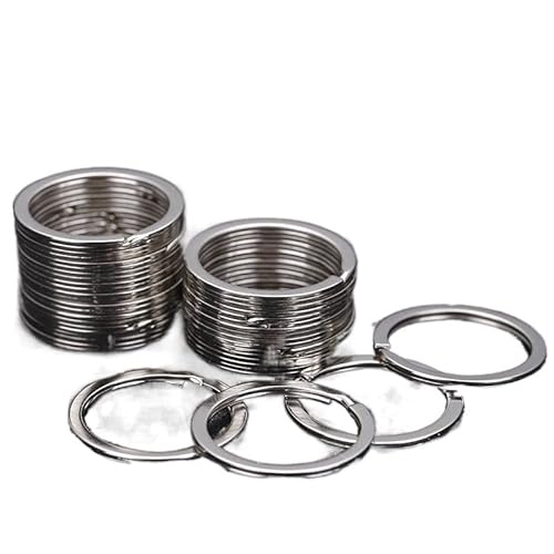 GSGC 20 Stück Edelstahl-Split-Schlüsselringe Biegeringe Metallhakenring for Schlüsselanhänger, die DIY Handgemachten Schmuckzubehör herstellen (Color : Outer Dia 40mm, Size : 20pcs) von GSGC