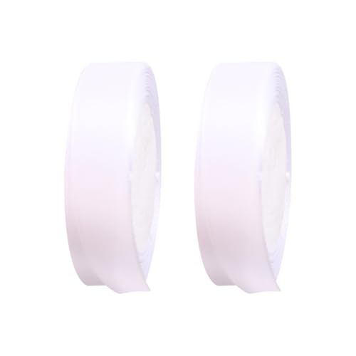 2 Rollen 2 cm x 22 m einfarbige Satinbänder, Haarschleife, Geschenkband, Floristen, Blumenstrauß, Verpackungsband, Muttertag, Polyesterband, Kuchendekoration, Hochzeitsfeier, Weiß 2 Rollen 2 cm x 22 m einfarbige Satinbänder, Haarschleife, Geschenkband, Floristen, Blumenstrauß, Verpackungsband, Muttertag, Polyesterband, Kuchendekoration, Hochzeitsfeier, Weiß von GSHLLO