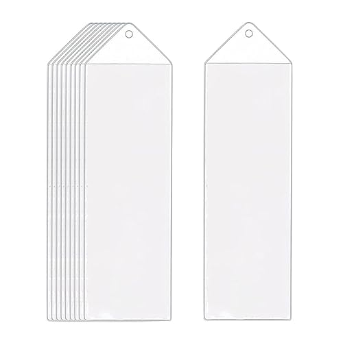 GSHLLO 10 Stück Kunststoff Lesezeichen Abdeckung Klar Lesezeichen Hüllen Blank Photo Booth Rahmen Bilderhüllen Halter mit Loch für Studenten Lesen, 20 x 5.8 cm, Transparent GSHLLO 10 Stück Kunststoff Lesezeichen Abdeckung Klar Lesezeichen Hüllen Blank Photo Booth Rahmen Bilderhüllen Halter mit Loch für Studenten Lesen, 20 x 5.8 cm, Transparent von GSHLLO