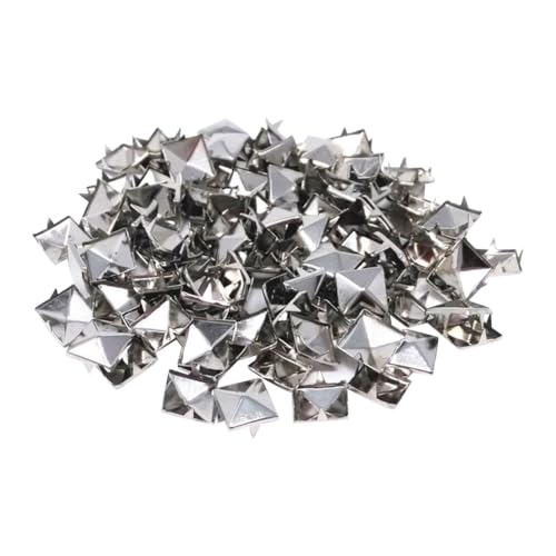 GSHLLO 1000 Stück 10 mm quadratische Pyramiden-Nieten, Vierbacken-Nieten, Punk-Jacken-Spikes, Nagelkopf-Nieten, Metall, Kleidung, Nieten, kleine Bastelspikes für Hundehalsband, 1000 Stück GSHLLO 1000 Stück 10 mm quadratische Pyramiden-Nieten, Vierbacken-Nieten, Punk-Jacken-Spikes, Nagelkopf-Nieten, Metall, Kleidung, Nieten, kleine Bastelspikes für Hundehalsband, 1000 Stück von GSHLLO