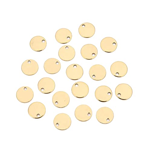 GSHLLO 20 Stück 10 mm Blanko-Prägeetiketten, Metallstempelrohlinge, flach, rund, Charm-Anhänger mit Loch für Halsketten, Armbänder, Schmuckherstellung GSHLLO 20 Stück 10 mm Blanko-Prägeetiketten, Metallstempelrohlinge, flach, rund, Charm-Anhänger mit Loch für Halsketten, Armbänder, Schmuckherstellung von GSHLLO