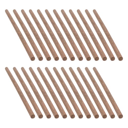 GSHLLO 24 Stück 6 mm x 30 cm Holzdübelstäbe, runde Holzstäbchen, unlackierte Holzstäbe, dünne Hartholzstäbe, Basteln, Holzdübel für DIY-Projekte von GSHLLO
