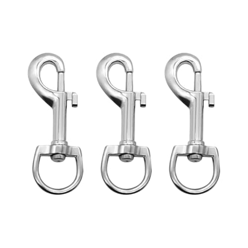 GSHLLO 3 Stück 81 mm robuste Karabinerhaken aus Metall für Hundeleine, D-Ring, Trigger-Clips, Haustierhalsband, Karabinerhaken, Haustier-Leinenhaken, Drehgelenk-Haken für Schlüsselanhänger, DIY GSHLLO 3 Stück 81 mm robuste Karabinerhaken aus Metall für Hundeleine, D-Ring, Trigger-Clips, Haustierhalsband, Karabinerhaken, Haustier-Leinenhaken, Drehgelenk-Haken für Schlüsselanhänger, DIY von GSHLLO