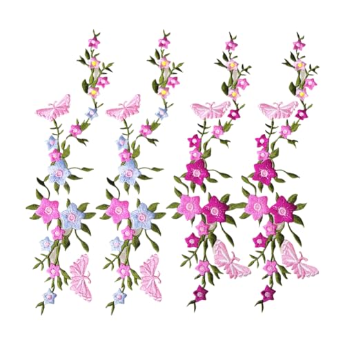 GSHLLO 4 Stück Schmetterling Blume bestickte Flicken Floral Bügelbilder Vintage Stickerei Applikationen Handwerk Nähen Applikationen Verzierungen für Kleidung Kleider Rosa und Blau GSHLLO 4 Stück Schmetterling Blume bestickte Flicken Floral Bügelbilder Vintage Stickerei Applikationen Handwerk Nähen Applikationen Verzierungen für Kleidung Kleider Rosa und Blau von GSHLLO