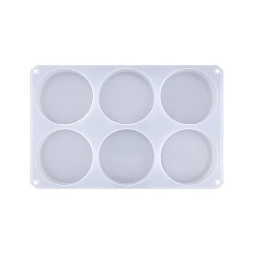 GSHLLO 9,8 cm große runde Untersetzer-Form mit 6 Mulden, Untersetzer, Kunstharz, Gießform, tiefer Kreis, Silikonform, Epoxid-Schüsselmatte, Ton-Untersetzer, Harz-Kerzentablett GSHLLO 9,8 cm große runde Untersetzer-Form mit 6 Mulden, Untersetzer, Kunstharz, Gießform, tiefer Kreis, Silikonform, Epoxid-Schüsselmatte, Ton-Untersetzer, Harz-Kerzentablett von GSHLLO