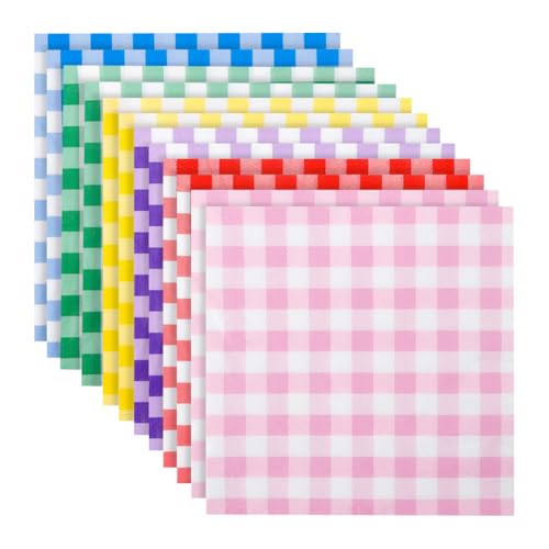 GSHLLO Cocktail-Servietten, quadratisch, kariert, kariert, kariert, 12,5 x 12,5 cm, 120 Blatt GSHLLO Cocktail-Servietten, quadratisch, kariert, kariert, kariert, 12,5 x 12,5 cm, 120 Blatt von GSHLLO