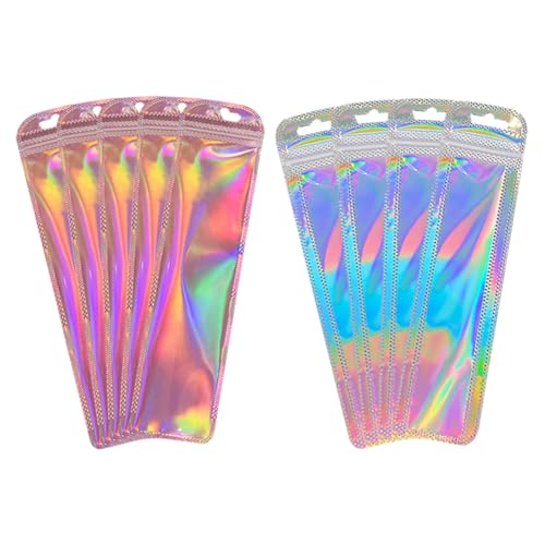 GSHLLO Mylar-Verpackungsbeutel mit Druckverschluss, klein, holografisch, wiederverschließbar, Folien-Aufbewahrungsbeutel, Kosmetikprobenbeutel, Kunststoff, Schmuckbeutel für Ohrringe, mehrfarbig, 100 GSHLLO Mylar-Verpackungsbeutel mit Druckverschluss, klein, holografisch, wiederverschließbar, Folien-Aufbewahrungsbeutel, Kosmetikprobenbeutel, Kunststoff, Schmuckbeutel für Ohrringe, mehrfarbig, 100 von GSHLLO