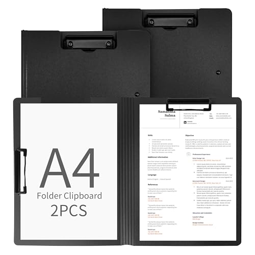 Klemmbretter, faltbar, 360°-Abdeckung, Klemmbrett aus Kunststoff mit doppeltem niedrigem Profil-Clip, Aktenordner, Aufbewahrung, Klemmbretter für A3, A4-Papier, Klemmbretter für Büro, Schulbedarf Klemmbretter, faltbar, 360°-Abdeckung, Klemmbrett aus Kunststoff mit doppeltem niedrigem Profil-Clip, Aktenordner, Aufbewahrung, Klemmbretter für A3, A4-Papier, Klemmbretter für Büro, Schulbedarf von GSHYMXT