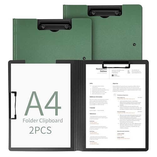 souG Klemmbrett aus Kunststoff, faltbar, 360°-Abdeckung, Klemmbretter aus Kunststoff mit doppeltem flachem Profil-Clip, Aktenordner, Aufbewahrung, Klemmbretter für A3, A4-Papier, Klemmbretter für Büro souG Klemmbrett aus Kunststoff, faltbar, 360°-Abdeckung, Klemmbretter aus Kunststoff mit doppeltem flachem Profil-Clip, Aktenordner, Aufbewahrung, Klemmbretter für A3, A4-Papier, Klemmbretter für Büro von GSHYMXT