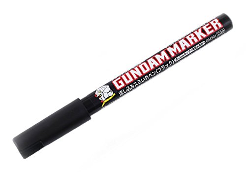 MR.HOBBY\ミスターホビー GM-301P Gundam Marker, Pour Type, Filzstifte, Zum Bemalen von Gunpla, Schwarz, Fein MR.HOBBY\ミスターホビー GM-301P Gundam Marker, Pour Type, Filzstifte, Zum Bemalen von Gunpla, Schwarz, Fein von GSI Creos