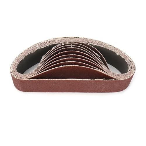 330 x 30 mm Schleifbänder 120/320/600/800/1000 Körnung Sortiment Metallschleifen Aluminiumbänder Polierer Oxidschleifer(320) von GSJNHY
