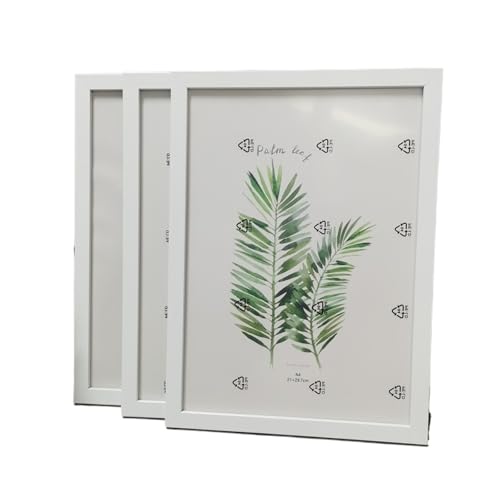 GSJNHY Fotorahmen aus Holz 3 Teile/Satz Holz Foto Rahmen for Wand Hängen 10X15 15X20 A4 Holz Bilderrahmen Stehen for Bilder Foto Dekor(White Frame,9X13cm 5inch) von GSJNHY
