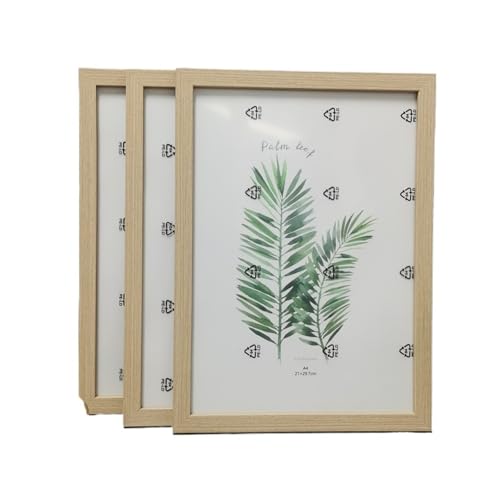 GSJNHY Fotorahmen aus Holz 3 Teile/Satz Holz Foto Rahmen for Wand Hängen 10X15 15X20 A4 Holz Bilderrahmen Stehen for Bilder Foto Dekor(Wood Frame,9X13cm 5inch) von GSJNHY