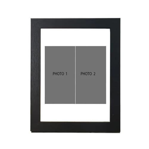 GSJNHY Fotorahmen aus Holz Bilderrahmen aus Holz for Wände, 10 x 15, 15 x 20, 20 x 25 cm, Vintage-Fotorahmenständer for Bilderpaare(Black Frame,13X18cm 7inch) von GSJNHY