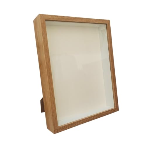 GSJNHY Fotorahmen aus Holz DIY 3D-Fotorahmen aus Holz, Tiefe 3 cm, for Präsentieren dreidimensionaler Werke, Holz-Bilderrahmen, Fotodekoration(Wood Color Frame,A4 21X30cm) von GSJNHY