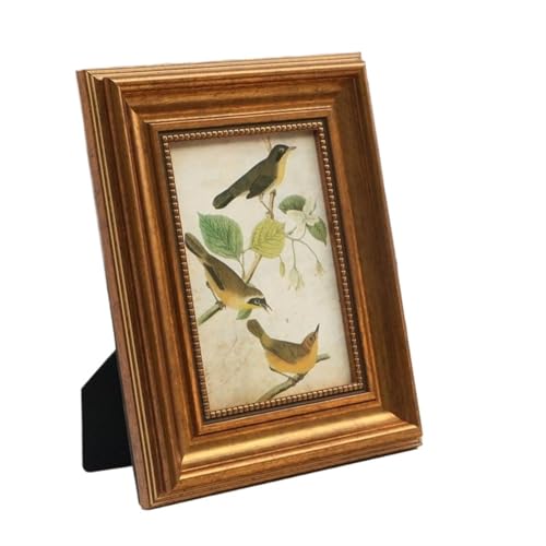 GSJNHY Fotorahmen aus Holz Holz-Fotorahmen, Wohnzimmer-Dekoration, Bilderrahmen, Desktop-Foto-Bilderrahmen, Vintage-Hochzeit(A,3 inch) von GSJNHY
