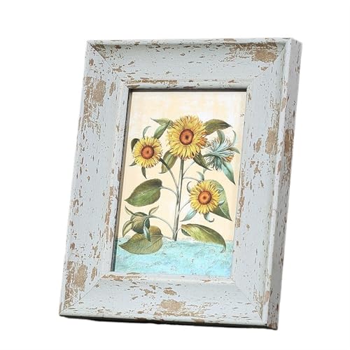 GSJNHY Fotorahmen aus Holz Holz-Fotorahmen, Wohnzimmer-Dekoration, Bilderrahmen, Desktop-Foto-Bilderrahmen, Vintage-Hochzeit(E,6 inch) von GSJNHY