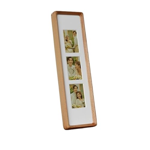 GSJNHY Fotorahmen aus Holz Massivholz-Bilderrahmen-Ausstellungsständer for DIY-Triptychon, vierfacher mehrteiliger Paar-Hochzeitsfotorahmen(Beechwood-3) von GSJNHY