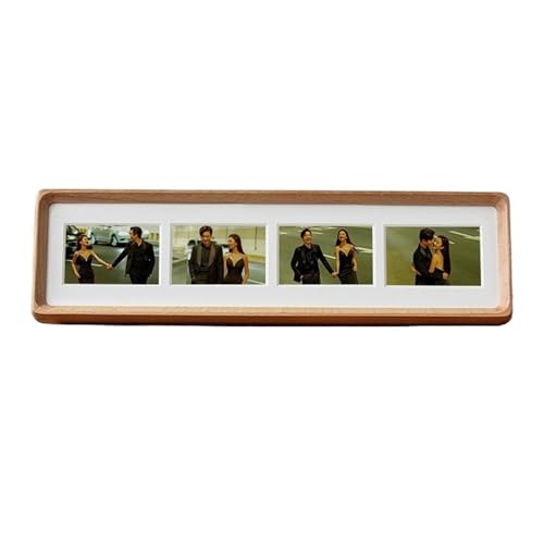 GSJNHY Fotorahmen aus Holz Massivholz-Bilderrahmen-Ausstellungsständer for DIY-Triptychon, vierfacher mehrteiliger Paar-Hochzeitsfotorahmen(Beechwood-4) von GSJNHY
