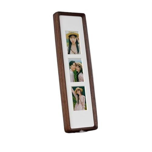 GSJNHY Fotorahmen aus Holz Massivholz-Bilderrahmen-Ausstellungsständer for DIY-Triptychon, vierfacher mehrteiliger Paar-Hochzeitsfotorahmen(Black Walnut-3) von GSJNHY
