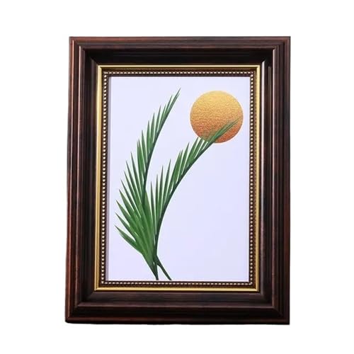 GSJNHY Fotorahmen aus Holz Retro-Fotorahmen for den Schreibtisch, Porträtrahmen, Wohnzimmer, Schlafzimmer, Massivholz, dekorative Ornamente, Bilderrahmen, 567810 Zoll(Color 5,10 inch) von GSJNHY