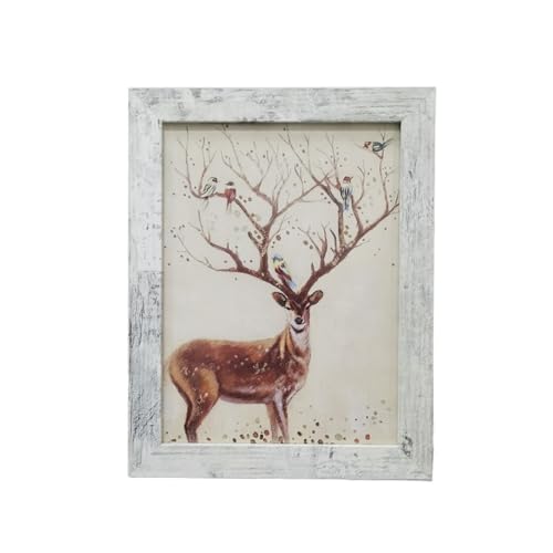 GSJNHY Fotorahmen aus Holz Retro Holz Fotorahmen for Desktop-Dekor 10X15 15X20 20X25 A4 Bilderrahmen Ständer for Bilder Foto Dekor Gedenk(Retro White Frame,20X25cm 10inch) von GSJNHY