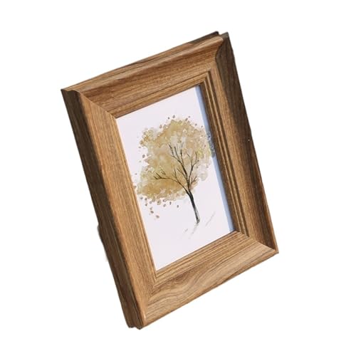 GSJNHY Fotorahmen aus Holz Vintage-Fotorahmen for Heimdekoration, Wohnzimmer, Kommode, Delikatesse-Harz, Bilderrahmen, 1 Stück(Wood Color) von GSJNHY
