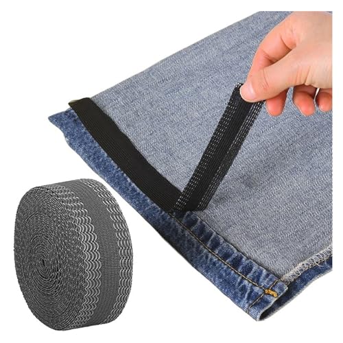 Saumklebeband 1/5M selbstklebendes Hosenklebeband for Verkürzen von Hosenrändern, Flicken von Kleidung, for Aufbügeln am Saum, Stoffband, DIY-Nähzubehör (Color : Grey, Size : 3 Meters) von GSJNHY