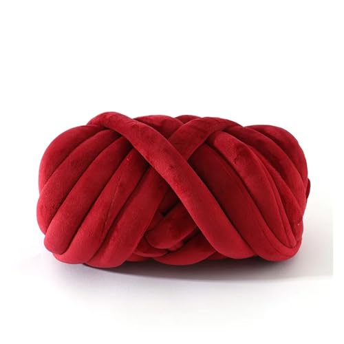 Sperrige Armstricken Wolle 1 kg Super-Samt-Grobgarn, dicker, sperriger Riesenfaden, weiße Tasche for Handstricken, gewebt, DIY, Arm, weich, große Decke, Teppich (Color : 15) von GSJNHY