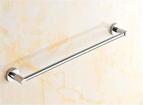 Einfaches Regal, Edelstahl-Handtuchaufhänger, Badezimmer-Länge, einpolige Handtuchstange, Wandhalterung, multifunktional, 60 cm, Lichtjagd von GSKDBCC