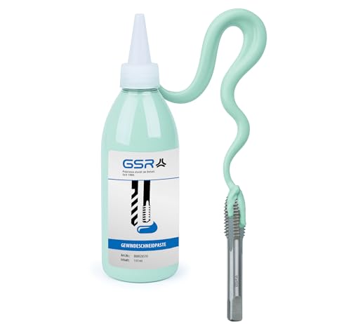 GSR PROFI Bohr- und Schneidöl-Paste, Schmiermittel 100ml, Bohröl Schneidöl, Universalschmiermittel für Bohr- und Schneid-Werkzeug, Zubehör für Gewindeschneider Set, Kühlschmierstoff von GSR