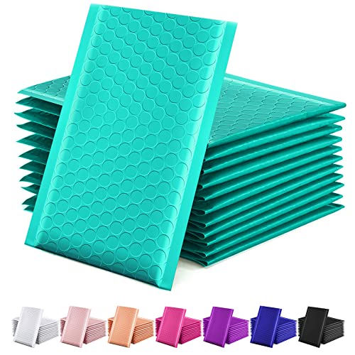 GSSUSA Luftpolster-Versandtaschen, 10,2 x 20,3 cm, Blaugrün, 50 Stück von GSSUSA