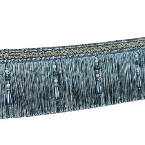 1 Stück 1 Meter Perlenquastenborte – Elegante Fransen aus Polyester for Hochzeiten, Polstermöbel und Heimdekoration(Blu) von GSUNLEO