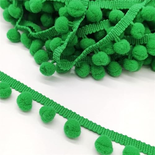 1 Stück 2 Yards Perlen-Pompom-Fransenband for Vorhänge, Tischdecken und Bastelarbeiten – Eleganter dekorativer Spitzenbesatz(Grün) von GSUNLEO