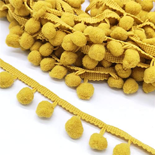 1 Stück 2 Yards Perlen-Pompom-Fransenband for Vorhänge, Tischdecken und Bastelarbeiten – Eleganter dekorativer Spitzenbesatz(Khaki) von GSUNLEO