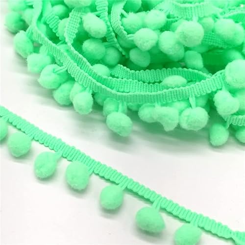1 Stück 2 Yards Perlen-Pompom-Fransenband for Vorhänge, Tischdecken und Bastelarbeiten – Eleganter dekorativer Spitzenbesatz(Light green) von GSUNLEO