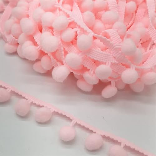1 Stück 2 Yards Perlen-Pompom-Fransenband for Vorhänge, Tischdecken und Bastelarbeiten – Eleganter dekorativer Spitzenbesatz(Light pink) von GSUNLEO