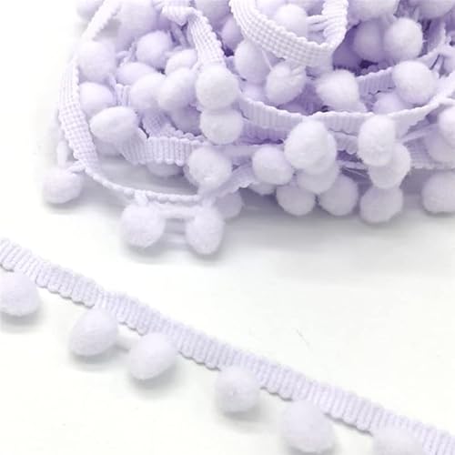 1 Stück 2 Yards Perlen-Pompom-Fransenband for Vorhänge, Tischdecken und Bastelarbeiten – Eleganter dekorativer Spitzenbesatz(Light purple) von GSUNLEO
