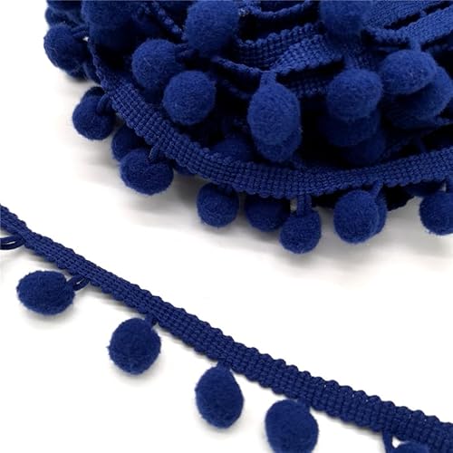 1 Stück 2 Yards Perlen-Pompom-Fransenband for Vorhänge, Tischdecken und Bastelarbeiten – Eleganter dekorativer Spitzenbesatz(Navy blue) von GSUNLEO