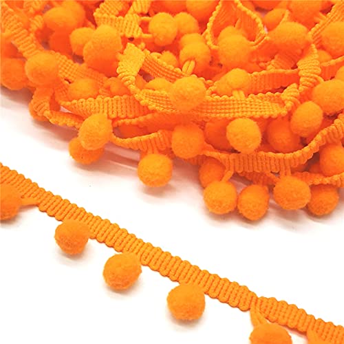 1 Stück 2 Yards Perlen-Pompom-Fransenband for Vorhänge, Tischdecken und Bastelarbeiten – Eleganter dekorativer Spitzenbesatz(Oranje) von GSUNLEO