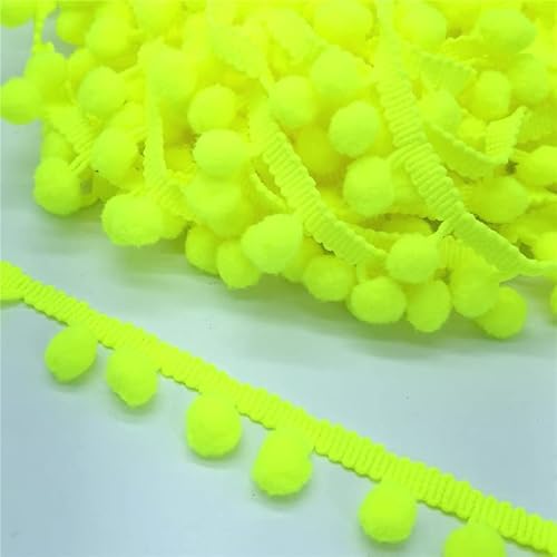 1 Stück 2 Yards Perlen-Pompom-Fransenband for Vorhänge, Tischdecken und Bastelarbeiten – Eleganter dekorativer Spitzenbesatz(Yellow green) von GSUNLEO